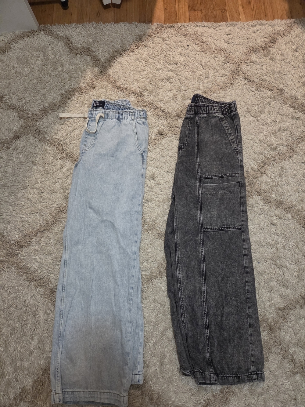 GAP Light Blue & Charcoal Wide Leg Jeans Duo